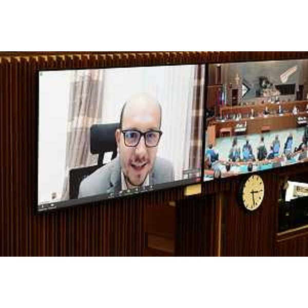 L'intervento in videoconferenza del segretario di Stato sloveno, Dejan Valentincic - L'intervento in videoconferenza del segretario di Stato sloveno, Dejan Valentincic