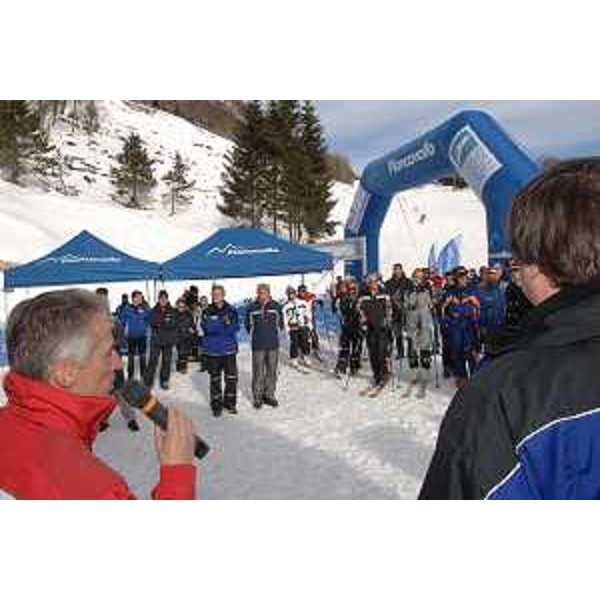 L'intervento di Riccardo Illy (Presidente Friuli Venezia Giulia) all'inaugurazione della seggiovia "Busa Grande" e della collegata pista "Tublat" a Piancavallo. (Piancavallo 28/01/08)