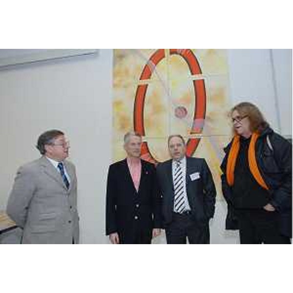 Riccardo Illy (Presidente Friuli Venezia Giulia) e Daniele Stolfo (Amministratore unico Refrion) all'inaugurazione del nuovo stabilimento della Refrion a Villa Santina. (Villa Santina 02/02/08)
