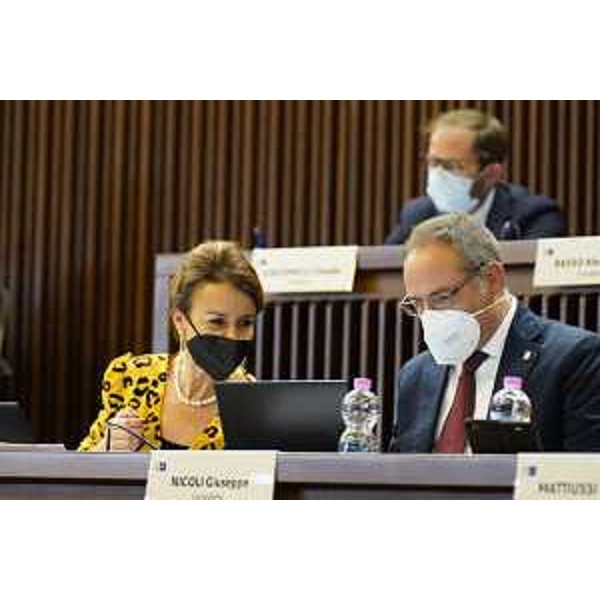 Mara Piccin (FI), insieme al capogruppo Giuseppe Nicoli - Mara Piccin (FI), insieme al capogruppo Giuseppe Nicoli