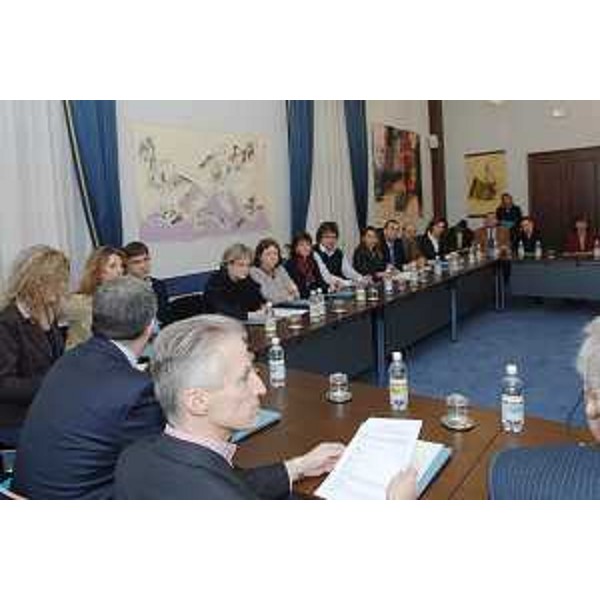 Riccardo Illy (Presidente Friuli Venezia Giulia) all'inaugurazione del corso in materia di diritto amministrativo promosso dall'Avvocatura della Regione, riservato agli avvocati pubblici del Friuli Venezia Giulia, presso la Sala Mosaico di Via Carducci 6 a Trieste. (Trieste 08/02/08)
