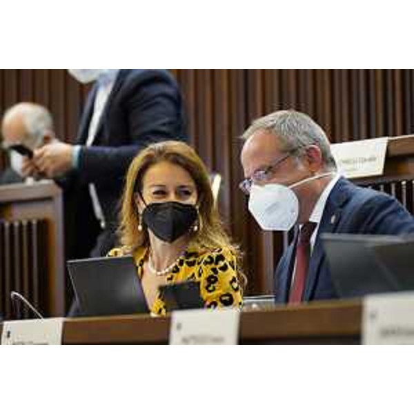 Mara Piccin (FI), insieme al collega capogruppo Giuseppe Nicoli - Mara Piccin (FI), insieme al collega capogruppo Giuseppe Nicoli