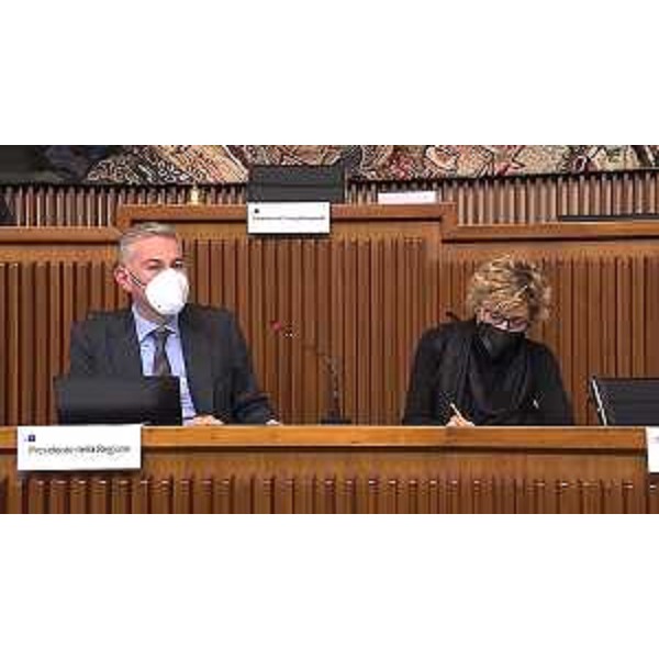 Il presidente della I Commissioine, Alessandro Basso (FdI), con l'assessore Fvg alle Finanze, Barbara Zilli - Il presidente della I Commissioine, Alessandro Basso (FdI), con l'assessore Fvg alle Finanze, Barbara Zilli