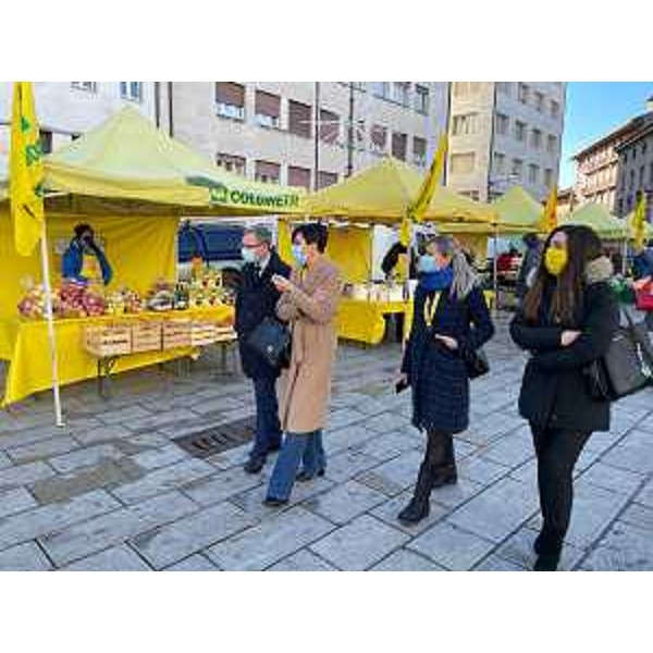 L'assessore regionale alle Risorse agroalimentari e forestali, Stefano Zannier, a Udine, alla presentazione dell'ndagine di Coldiretti FVG su giovani e agricoltura, nel corso dell'evento, alla consegna della ricerca e invisita al mercatino 'Campagna Amica'. - L'assessore regionale alle Risorse agroalimentari e forestali, Stefano Zannier, a Udine, alla presentazione dell'ndagine di Coldiretti FVG su giovani e agricoltura, nel corso dell'evento, alla consegna della ricerca e invisita al mercatino 'Campagna Amica'. 