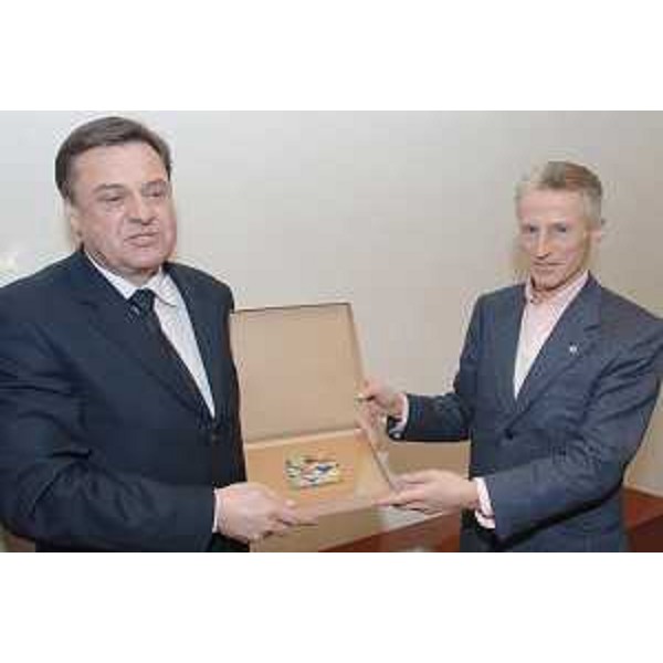 Il Sindaco di Lubiana Zoran Jankovic durante l'incontro con il Presidente del Friuli Venezia Giulia, nella sede della Regione a Trieste. (Trieste 18/02/08)