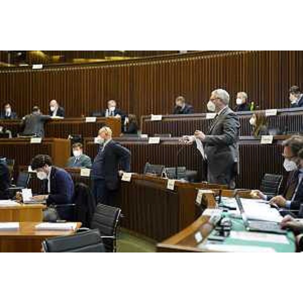 Uno scorcio dell'Aula durante i lavori - Uno scorcio dell'Aula durante i lavori