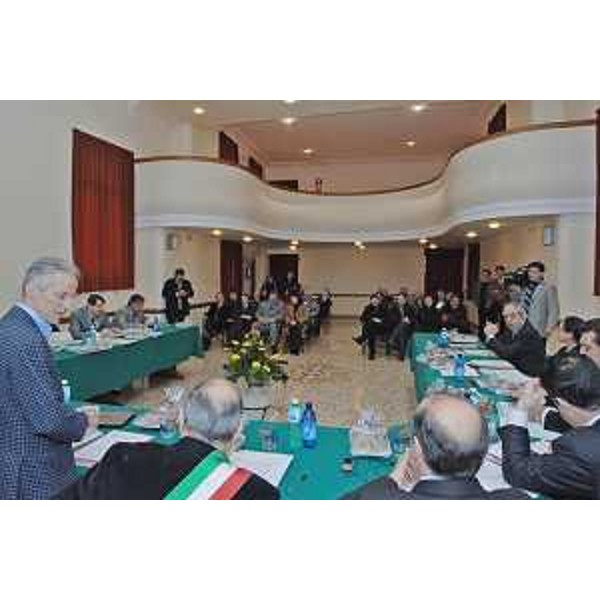 La Giunta regionale riunita nel Comune di Valvasone. (Valvasone 22/02/08)