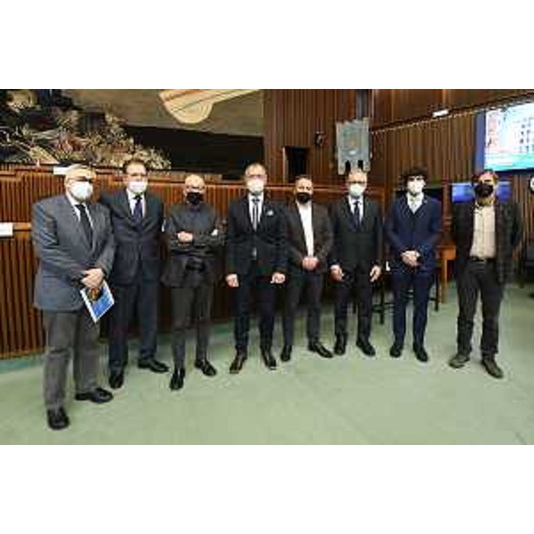 Ufficio di Presidenza e Organi di Garanzia al termine della conferenza stampa di fine anno - Ufficio di Presidenza e Organi di Garanzia al termine della conferenza stampa di fine anno