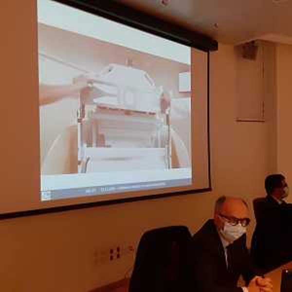 Il vicegovernatore con delega alla Salute Riccardo Riccardi alla presentazione al Santa Maria della Misericordia di Udine del nuovo impianto GammaPod - Il vicegovernatore con delega alla Salute Riccardo Riccardi alla presentazione al Santa Maria della Misericordia di Udine del nuovo impianto GammaPod