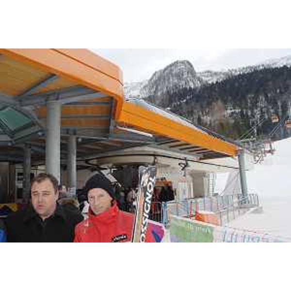 Il Presidente della Regione e il Sindaco di Bovec-Plezzo all'inaugurazione del Fis Training Center di Sella Nevea. (Sella Nevea 07/03/08)