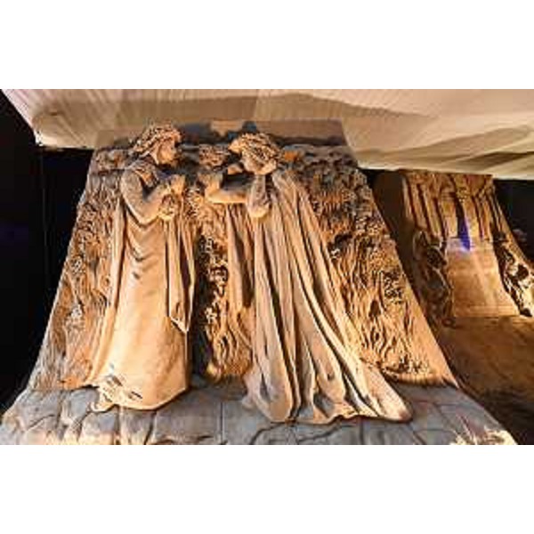 Il presepe di sabbia nei pressi della Terrazza a mare. - Il presepe di sabbia nei pressi della Terrazza a mare.