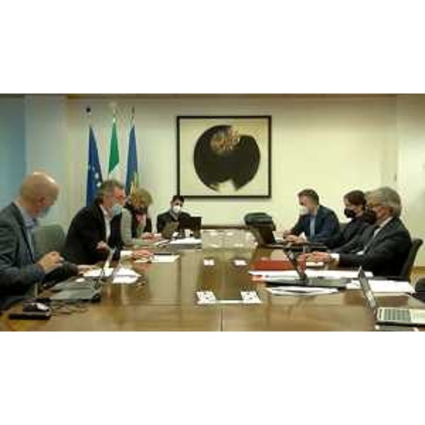 Gli assessori Sergio Emidio Bini, Graziano Pizzimenti e Barbara Zilli durante l'audizione per la II e la V Commissione - Gli assessori Sergio Emidio Bini, Graziano Pizzimenti e Barbara Zilli durante l'audizione per la II e la V Commissione 