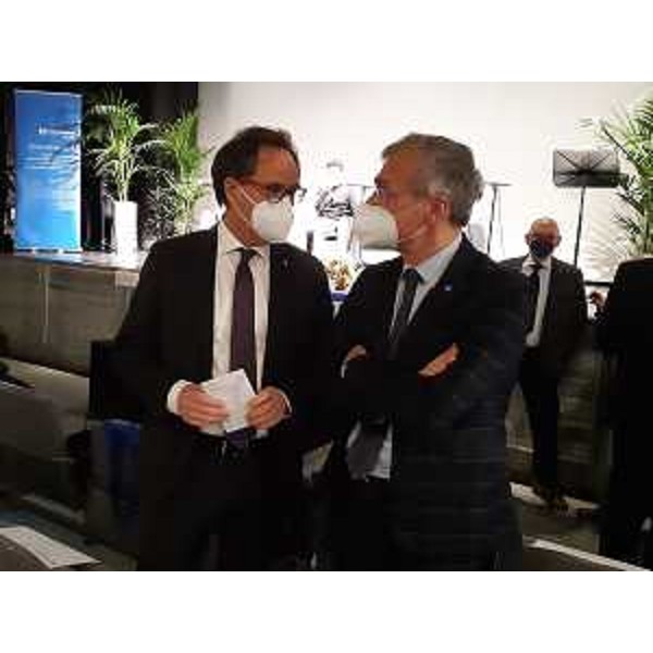 Mauro Di Bert (Porgetto Fvg/Ar) e il presidente Piero Mauro Zanin - Mauro Di Bert (Porgetto Fvg/Ar) e il presidente Piero Mauro Zanin