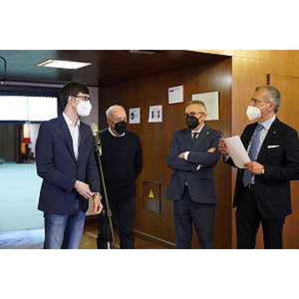 Daniele Gobbo, il presidente Giovanni Mezzarobba, il consigliere regionale Ivo Moras, il presidente Piero Mauro Zanin - Daniele Gobbo, il presidente Giovanni Mezzarobba, il consigliere regionale Ivo Moras, il presidente Piero Mauro Zanin