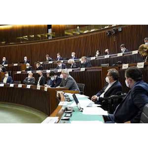 L'Aula durante i lavori - L'Aula durante i lavori