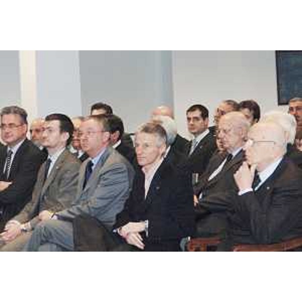 Il Presidente della Repubblica Giorgio Napolitano visita la Danieli di Buttrio con il Presidente della Regione e il Presidente del Consiglio regionale. (Buttrio 28/03/08)