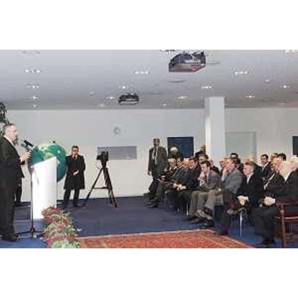 Il Presidente della Repubblica Giorgio Napolitano visita la Danieli di Buttrio con il Presidente della Regione e il Presidente del Consiglio regionale. (Buttrio 28/03/08)