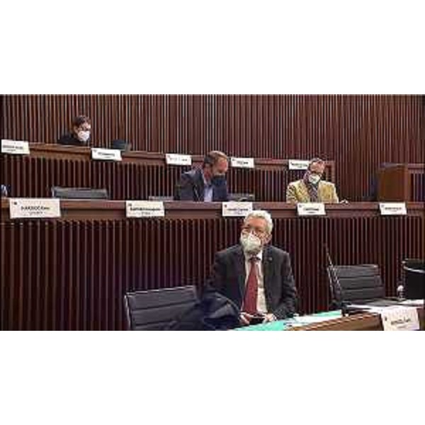 In primo piano, Furio Honsell (Open Fvg) in VI Commissione consiliare - In primo piano, Furio Honsell (Open Fvg) in VI Commissione consiliare