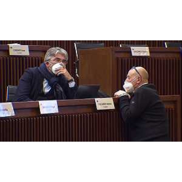 Antonio Calligaris con il collega Lorenzo Tosolini (Lega) - Antonio Calligaris con il collega Lorenzo Tosolini (Lega)