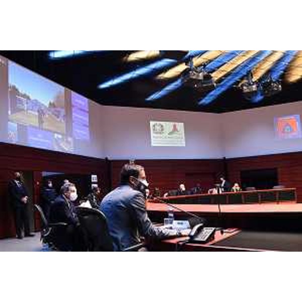 Fedriga e Draghi durante la riunione di coordinamento - Fedriga e Draghi durante la riunione di coordinamento