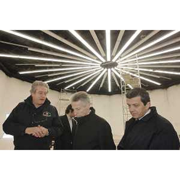 Il Presidente della Regione visita il cantiere dei lavori di costruzione del "cubo", futuro centro nevralgico per la gestione delle emergenze di Protezione civile, a Palmanova. (Palmanova 08/04/08)