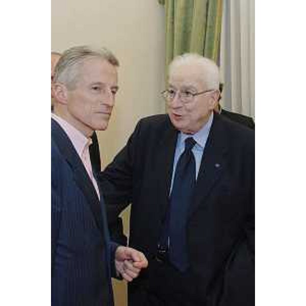 Il Presidente emerito della Repubblica Francesco Cossiga e il Presidente della Regione in Municipio a Gorizia. (Gorizia 08/04/08)