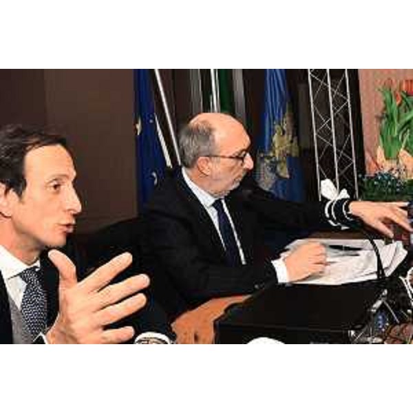 Il governatore Massimiliano Fedriga e il vicegovernatore Riccardo Riccardi all'Ospedale San Polo di Monfalcone - Il governatore Massimiliano Fedriga e il vicegovernatore Riccardo Riccardi all'Ospedale San Polo di Monfalcone