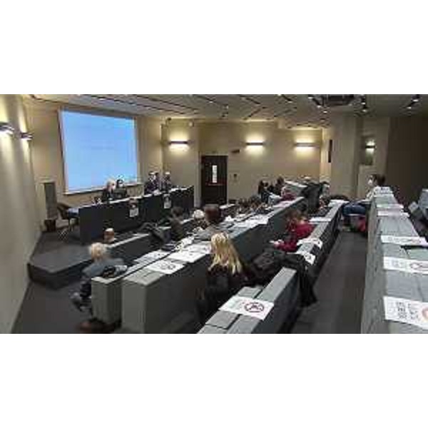 Un momento della presentazione del libro di Giorgio Sclip in sala Tessitori - Un momento della presentazione del libro di Giorgio Sclip in sala Tessitori