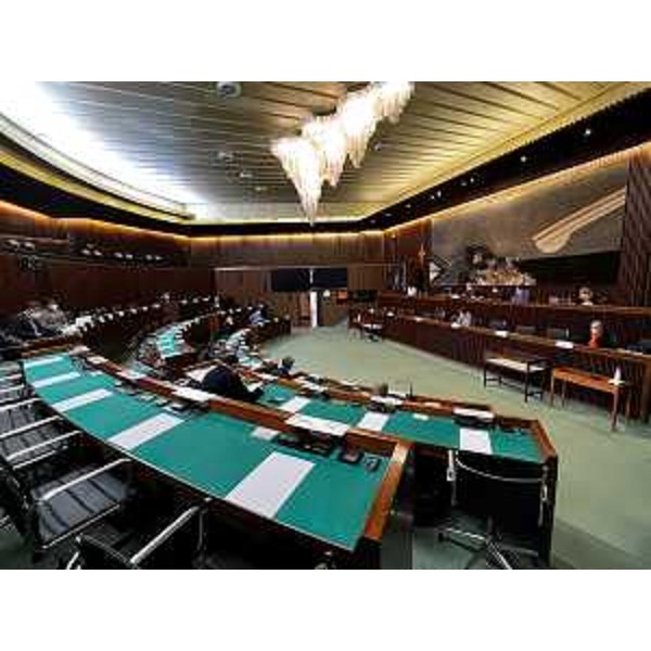 La Conferenza dei presidenti dei Gruppi consiliari riunita in aula - La Conferenza dei presidenti dei Gruppi consiliari riunita in aula