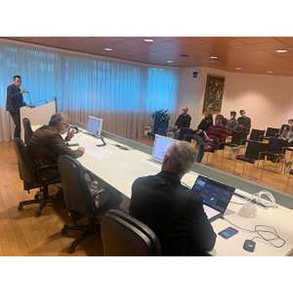 Il presidente del Cr Fvg, Piero Mauro Zanin, durante l'incontro tenutosi questa mattina a Udine - Il presidente del Cr Fvg, Piero Mauro Zanin, durante l'incontro tenutosi questa mattina a Udine