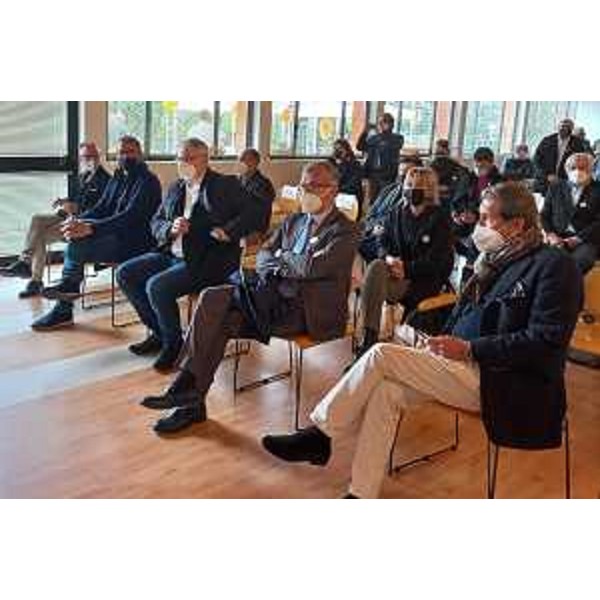 L'affollata platea alla Casa del Marinaretto: il presidente Zanin è il secondo da destra - L'affollata platea alla Casa del Marinaretto: il presidente Zanin è il secondo da destra