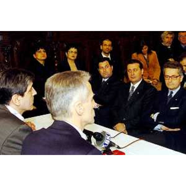Il Presidente del Friuli Venezia Giulia Riccardo Illy e gli assessori regionali alle Risorse Agricole e Naturali, Enzo Marsilio, e per le Relazioni Internazionali, Franco Iacop, a Belgrado. (Belgrado 01/03/05)