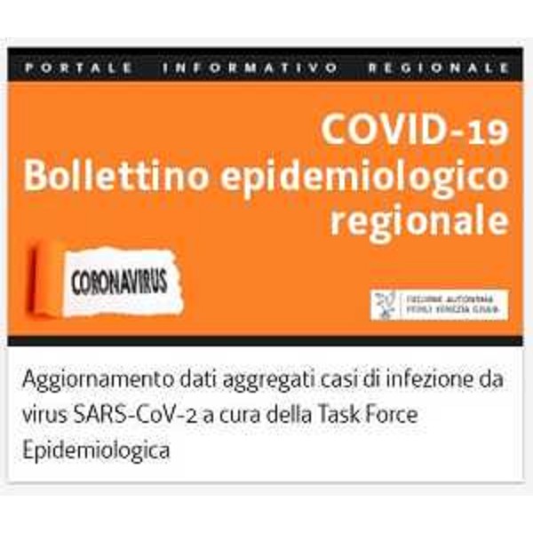 La sezione nella home page del sito internet della Regione dove consultare i dati Covid del bollettino quotidiano - La sezione nella home page del sito internet della Regione dove consultare i dati Covid del bollettino quotidiano