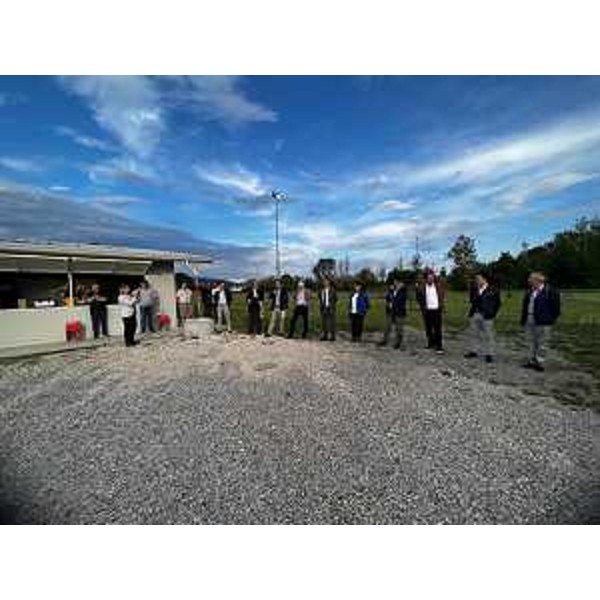 Autorità riunite per l'inagurazione della struttura polifunzionale di Savorgnano del Torre - Autorità riunite per l'inagurazione della struttura polifunzionale di Savorgnano del Torre