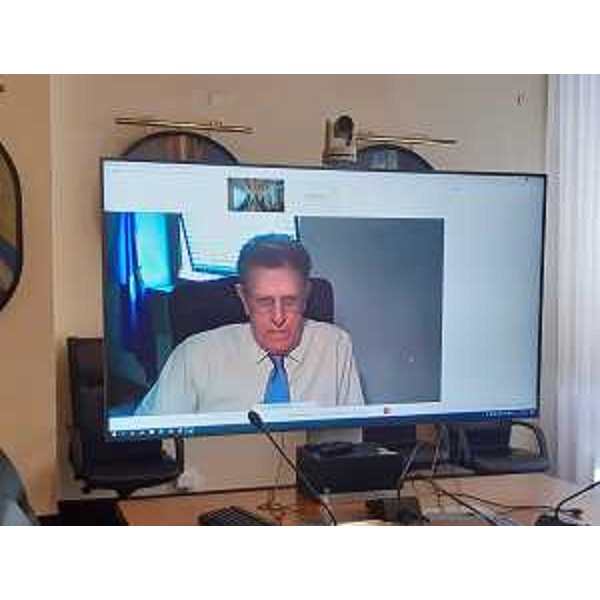 Il presidente del Corecom Fvg, Mario Trampus, in video conferenza per la relazione 2021 - Il presidente del Corecom Fvg, Mario Trampus, in video conferenza per la relazione 2021