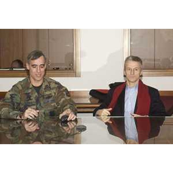 Riccardo Illy (Presidente Friuli Venezia Giulia) in visita alla Base aerea di Aviano. (Aviano 21/01/04)