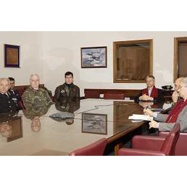 Riccardo Illy (Presidente Friuli Venezia Giulia) in visita alla Base aerea di Aviano. (Aviano 21/01/04)