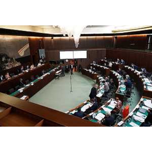 L'Aula durante i lavori - L'Aula durante i lavori