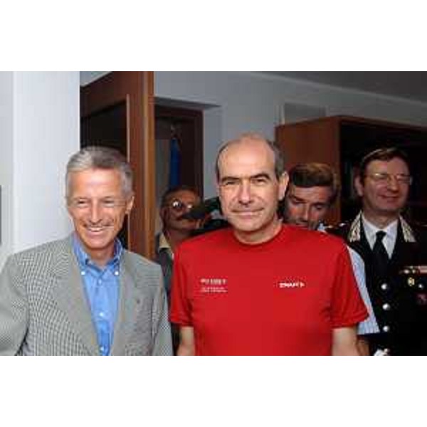 Riccardo Illy (Presidente Regione Friuli Venezia Giulia) con Enrico Cavalieri (Procuratore della Repubblica di Tolmezzo)
