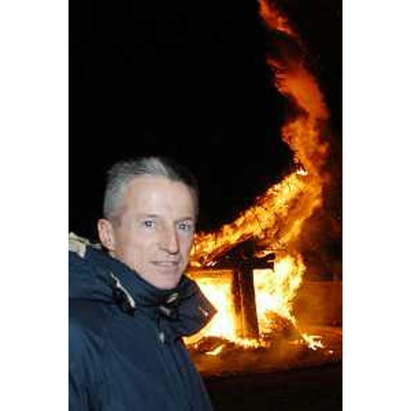 Riccardo Illy (Presidente Friuli Venezia Giulia) a Tarcento alla festa del "Pignarûl". (Tarcento 08/01/04)