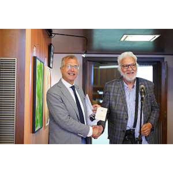 Il presidente Piero Mauro Zanin con Cesare Serafino - Il presidente Piero Mauro Zanin con Cesare Serafino