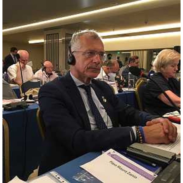Il presidente Piero Mauro Zanin durante la seduta della Commissione Civex ad Alimos, in Grecia - Il presidente Piero Mauro Zanin durante la seduta della Commissione Civex ad Alimos, in Grecia