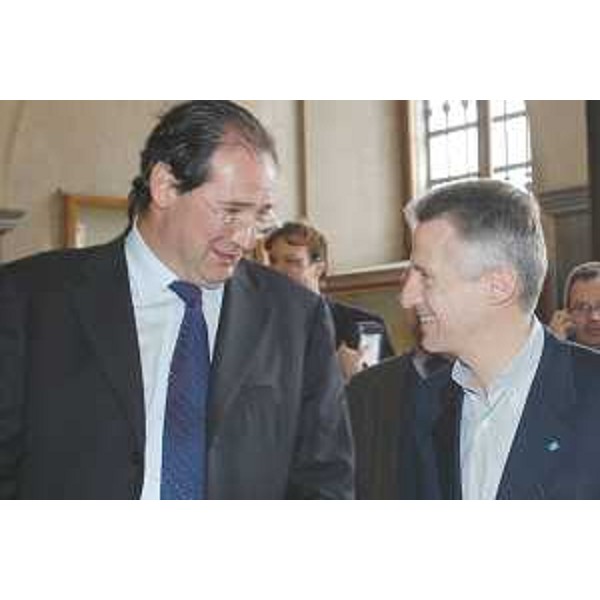 Giancarlo Galan (Presidente Veneto) e Riccardo Illy (Presidente Friuli Venezia Giulia) a Gorizia. (Gorizia 05/04/08)