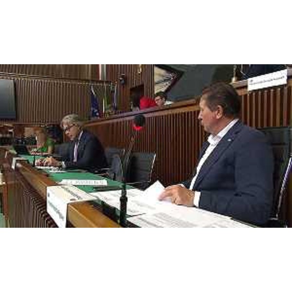 L'assessore Bini con il presidente Budai (Lega) - L'assessore Bini con il presidente Budai (Lega)