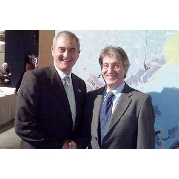 Renzo Tondo (Presidente Friuli Venezia Giulia) con Ronald Spogli (Ambasciatore Stati Uniti in Italia) in occasione del PG4 Partners Summit, al Parco Scientifico Tecnologico di Venezia-Mestre. (Mestre 20/05/08) 