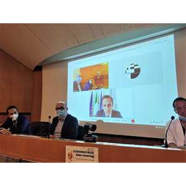 Da sinistra: Caporale, Riccardi, Fedriga e Robiony - Da sinistra: Caporale, Riccardi, Fedriga e Robiony