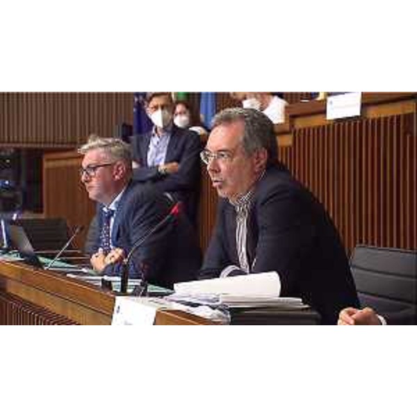 Il presidente della I Commissione consiliare, Alessandro Basso (FdI), e l'assessore regionale a Infrastrutture e territorio, Graziano Pizzimenti - Il presidente della I Commissione consiliare, Alessandro Basso (FdI), e l'assessore regionale a Infrastrutture e territorio, Graziano Pizzimenti