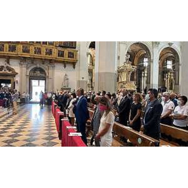 Il presidente del consiglio regionale del Fvg, Piero Mauro Zanin, durante la celebrazione - Il presidente del consiglio regionale del Fvg, Piero Mauro Zanin, durante la celebrazione 