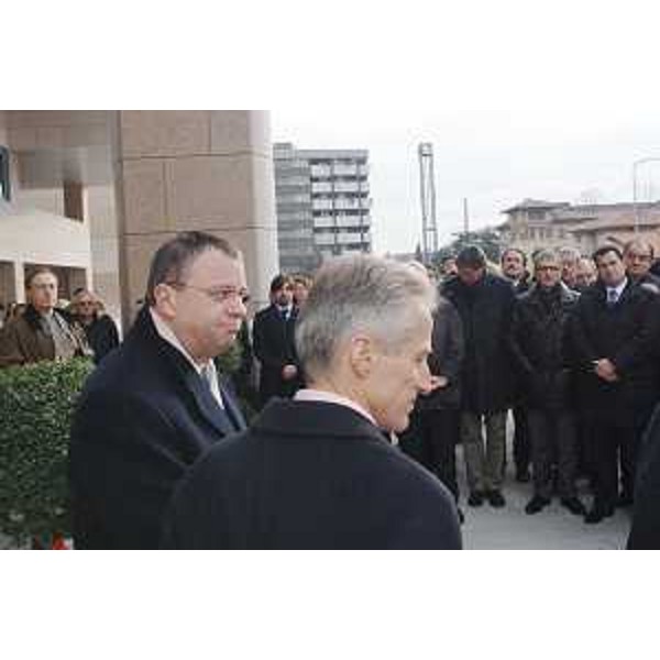 Riccardo Illy (Presidente Regione Friuli Venezia Giulia) e Alessandro Tesini (Presidente Consiglio regionale) all'inaugurazione del Palazzo della Regione a Udine. (Udine 12/12/07)