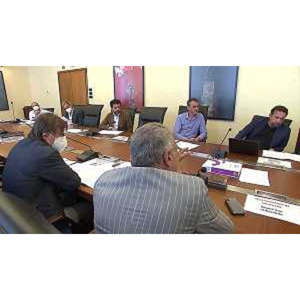 Un momento della seduta della Giunta per il regolamento - Un momento della seduta della Giunta per il regolamento